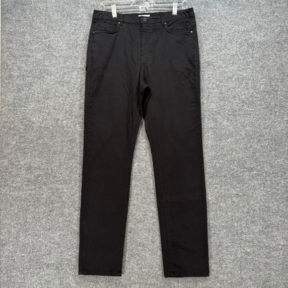 Gerard Darel Pants - Gerard Darel Pants Womens 42 Black Stretch Cotton Slim Straight Leg Casual Pants